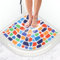 Eck Duschmatte rutschfest 60x60 cm: Weich Komfort Antirutschmatte für Dusche mit Ablauflöchern, PVC-Luffa Massage Badematte für Nassbereiche -Schnell trocknend