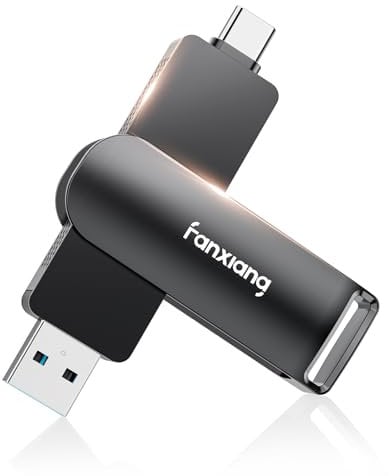fanxiang 512GB SSD Externe Type C Jusqu'à 2000Mo/s + USB A 3.2 Gen2 Jusqu'à 1050Mo/s - SSD Portable et Clé USB Mémoire Stick pour PC, Smart Phone, Laptop, Xbox, PS5 etc - FF951