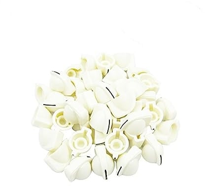 Toyvian 24pièces Potentiomètres De Contrôle Amplificateur Plastique Pour Guitare Électrique Et Basse Blanc