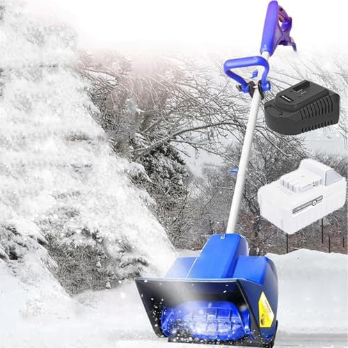Pala quitanieves eléctrica de mano, pala quitanieves inalámbrica sin escobillas de 1200 W, pala quitanieves eléctrica, lanzador de nieve, profundidad de limpieza de nieve 17,8 cm y ancho 28 cm,escuela