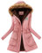 Winterjacke Damen Warm Gefüttert Übergangsjacke Fleece Dicke Skijacke mit Abnehmbarer Kapuze und Reißverschlusstaschen Winddicht Winter Snowboardjacke Sweatjacke Damen Schwarz Ohne Kapuze 2In1 Jacke