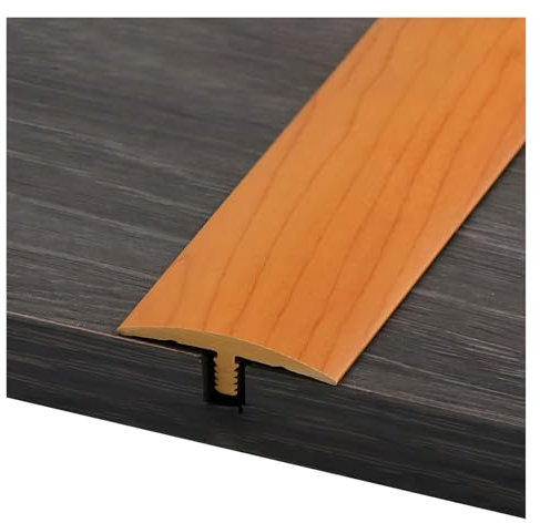 Selbstklebend PVC-Boden Übergang Streifen, 4 Cm Breite Flache Boden Trennleiste, Boden Spaltabdeckung Leisten Mit Holzmaserungsdesign, Für Holz/Laminat/Vinyl(Orange)