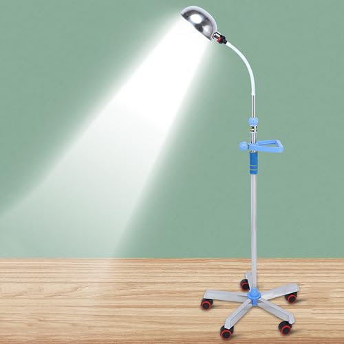LED-Untersuchungsleuchte für medizinische Zwecke, Mobile zahnärztliche Operationsleuchte mit Standfuß und Höhenverstellung, Operationsleuchte für Haustiere mit Standfuß und 360°-Winkelverste