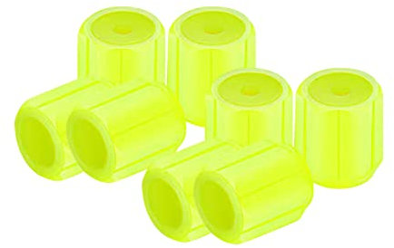 8 Stück Leuchtende Ventilkappen Auto, Motorrad, Fahrrad, Kunststoff, 1,2 x 1,5 cm, Autoventil Kappe, Autoreifen, Reifen Ventilkappen, Reifen Ventildeckel, Ventilkappe (Gelb)