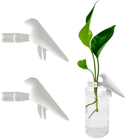 Kinretixia 2 Stück Vogel Design Pflanzenvermehrungsstation, Pflanzenstütze für Stecklinge, Triebe, Stiele und Sprossen, Pflanzenstammstütze, Pflanzenvermehrungshilfe