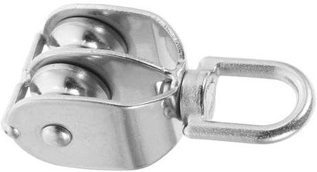 CANIGHT Edelstahl 2 Pulley Heavy Duty Seil Swivel Haken Rigging Trailing Kabel Pulley System Für Boot Ski Tow Bar