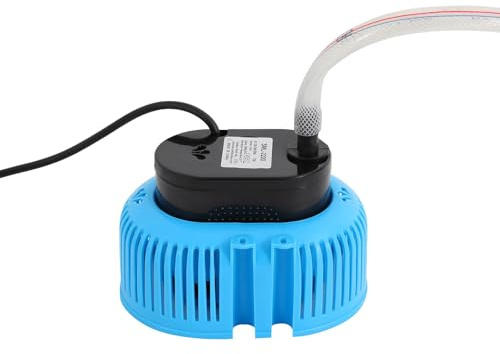 Mini Tauchpumpe 75 W 3000 l/h flachsaugend für Poolabdeckung | ABS Spritzguss, 3,2 m Förderhöhe, 5 m Schlauch, 7,5 m Netzkabel, 3 Anschlussgrößen, Teich, Aquarium, Bewässerung