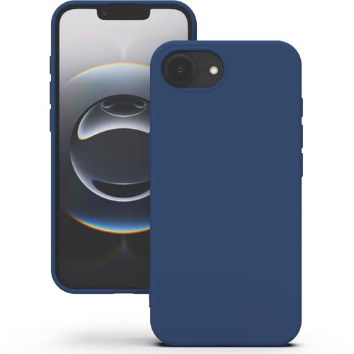 YATWIN Silicone Case for iPhone 16e, iPhone SE4 2025, Soft-Touch, Shockproof, DustProof, Antiskid Phone Cover for Apple iPhone SE 4th Generation - Dark Blue