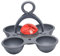 Sharplace Timer des œufs pour bouillir des œufs durs, moyens et mous, robustes pour la cuisson facile des accessoires de cuisine légers compacts avec porte-œufs, Gris Rouge