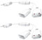 2 pièces Eurostecker Rallonge de Prise de Courant Fiche Plate - Fiche Multiple Plate pour Prise de Courant Eurostecker Rallonge de Prise de Courant