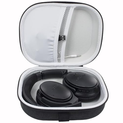 YIIWAY Hard Travel Case Compatible with Bose QuietComfort SC/QuietComfort Ultra/QuietComfort / QC45 QC35II QC35 QC25 QC15 Wireless Headphones, Case Only - Black YC80026