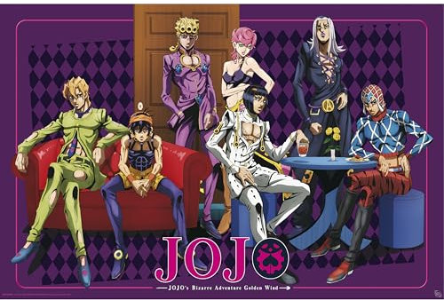 ABYSTYLE Maxi-Poster, 91,5 x 61 cm, Jojo's Bizarre Adventure, Golden Wind Team, offizielles Produkt, laminiertes Papier, 170 g/m²