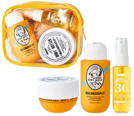 Blumiges 3-in-1 Pflegeset Parfüm, Bodylotion & Duschgel für zarte Haut Langanhaltende Duftpflege​