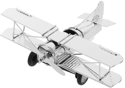 Angoily Vintage Iron Aircraft Model Metal Miniature Plane Retro Airplane Ornament for Home Office Desk Decoration Sturdy Iron Plane Model Gift for Aviation Enthusiasts