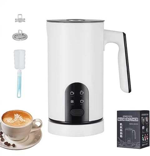 Oskuglin Espumador Leche 4-en-1, 580ml, Cal/Frío, Antiadh. & Apagado | Calienta leche & chocolate caliente para capuchino, latte, matcha – accesorio café versátil