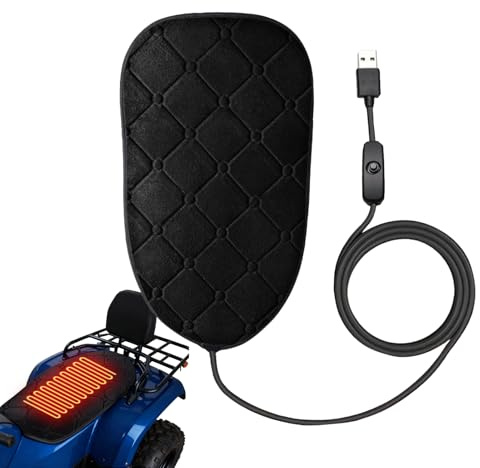 Beheiztes Kissen für Motorrad – warmer Sitzbezug, USB, rutschfeste Basis, sicheres Befestigungssystem, bereit für Witterungseinflüsse, weicher Kontakt, langanhaltender Komfort