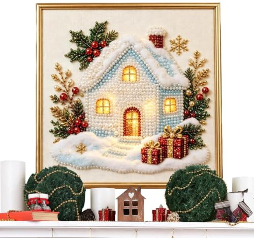 Pärlkonst Pysselkit Julpärlpyssel, väggornament med inkluderad