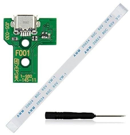 Micro USB Port Board Platine Ladebuchse + Flex Kabel JDS-030 für PS4 DualShock 4 3rd Gen Controller with Free tool