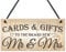 RED OCEAN Cards & Gifts To The Mr & Mrs Wedding Post Box Gift Table Decoration Plaque Sign