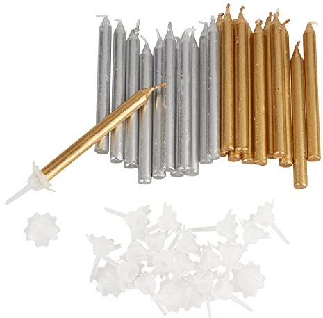 Kerzen Set Gold Und Silber