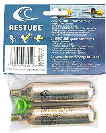 Cartucho CO2 para Salvavidas Restube (Pack de 2)