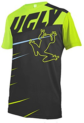 UGLY FROG Designs Bunt Herren Sommer Kurzarm V-Kragen Motorsport/Motorrad/Downhill Moto Cycling Racing Racer T-Shirt