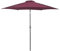 Parasol de Jardin 270 cm en Bois et Tissu Polyester Rouge Bordeaux Manivelle Varese