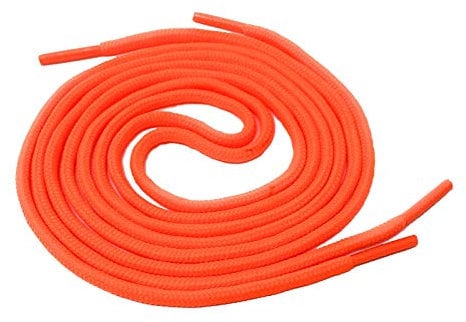 WS UK Round Boot Laces/Shoelaces [100cm, Orange]