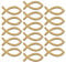ShipeeKin 120 Stücke Holzfische Dekoration in Gold, Kommunion Fische Deko, Tischdeko, Streudeko Fische, Deko Taufe Junge, Deko Konfirmation (Gold)