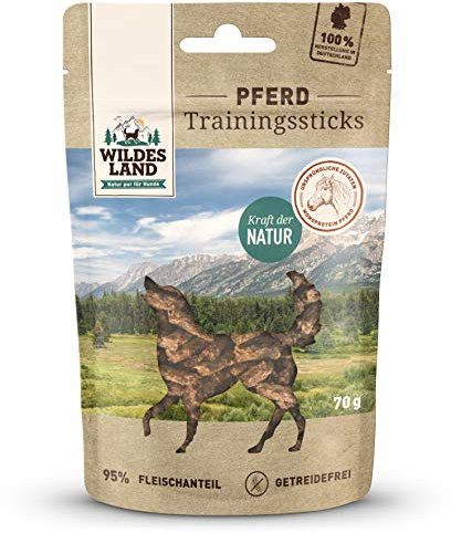 Wildes Land - Trainingssticks Pferd - 8 x 70 g - Snack - Hundesnack