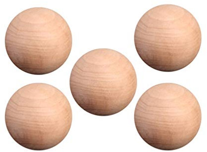 Milisten 5pcs Unfinished Wooden Balls, Round Craft Balls for Crafts, Photo Props, Home Decorations, DIY Projects 4cm