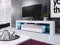 BALTIC MEUBLES Meuble Banc TV Blanc Laque - 1M90 - LEDs FOURNIES