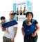 Baby K'tan Aktiv Oasis Babytrage – Kein Wrap Hygienische Babytrage – Einfache vorverpackte Babytrage zum Tragen, Türkis & Blau, Medium (Damen 10-14 / Herren 39-42)