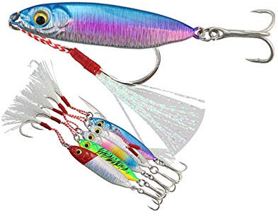 Crochets De Pêche en Plumes De 10 Pièces, Leurres De Cuillère De Fileur De Pêche Leurres D'appâts De Pêche à La Truite Rotatifs, Spinnerbaits, Appâts à Lame 30g / 68mm