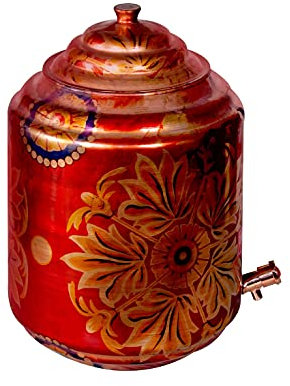 16 Liter Kupferbehälter, Kupfertopf, Kupfertank, Kupferwasserspender, Kupfer-Matka