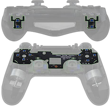 eXtremeRate Whole Tactile Clicky Kit para ps4 Control Accesorios Gatillos Dpad y Face Botones Personalizados Flashshot Botón Stop Flex Cable Mouse Click Kit para ps4 CUH-ZCT2 JDM-040/050/055 Mando