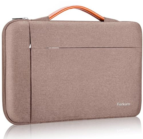 Ferkurn Laptop Chromebook Case Sleeve Cover Compatible with Macbook Air/Pro, iPad, Surface Pro, Acer, HP, ASUS Vivobook, Samsung, Waterproof Slim Carrying Computer Bag 12-12.3 inch, Brown
