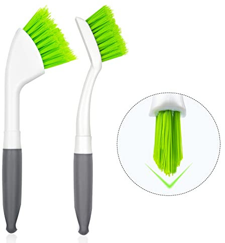 ITTAHO 2 Pack Grout Cleaning Brush, Groove Gap Scrub Brush Set, All Purpose Indoor Outdoor Crevice Washing Tools for Window Track, Shower Door, Kitchen, Sink, Baseboard, Corner