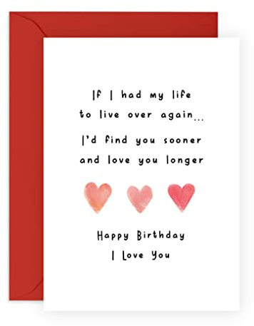 Boyfriend Valentines Day Card - Husband Birthday Card - 'I Love You Longer' - I Love You Gifts For Him or Her - Sweet Valentines Idea for Wife Girlfriend Partner - Comes With Fun Stickers