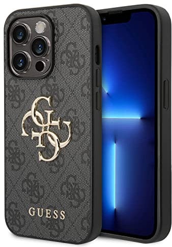 Guess GUHCP14X4GMGGR hülle für iPhone 14 Pro Max 6,7 grau/Grey hardcase 4G Big Metal Logo