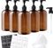 Alora 5-in-1 Apothekerflaschen für Zuhause und gewerbliche Nutzung – 473 ml, elegante 21,6 x 7,6 cm nachfüllbare bernsteinfarbene Shampoo-Aufbewahrung, Handwäsche, Massageöle – inklusive 24