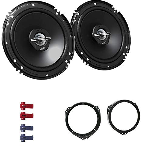 JVC CS-J620X Auto Lautsprecher 16,5 cm mit Einbauset passend für Opel Meriva A X01 2003-2010 Türen vorne 600 W 165mm 2 Wege Koax