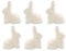 Infinity Decor Set of 6 Ceramic Knobs for Drawers, Cabinets & Cupboards - Safari Animal Design (White Rabbit)