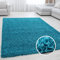 Miovani Hochflor Teppich 80x150 cm Türkis Blau - Besonders weicher Shaggy Teppich in vielen Farben & Größen für Dein gemütliches Zuhause - Teppich Wohnzimmer & Schlafzimmer