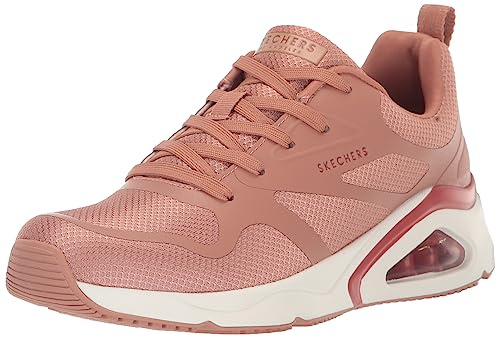Skechers Damen Tres-air UNO Revolution-luftige Sneaker, Orange/Abendrot im Zickzackmuster (Sunset Chevron), 38 EU