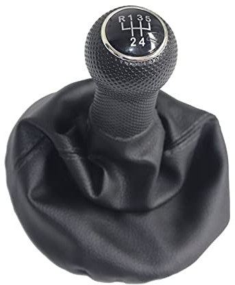 Schaltknaufkopf Für Polo 6N Für Golf 3 Für Vento 4 Für Caddy Für Lupo 6X1 Auto Schaltknauf Hebel Gaitor Boot Cover Schalthebel Schaltknauf (Farbe : Schwarz)