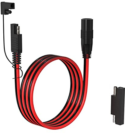ELFCULB DC 8mm Female to SAE Connector Adapter,14AWG 6FT SAE Extension Cable Compatible for Solar Panel Portable Power Station