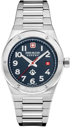 Swiss Military Hanowa Herren Analog Quarz Uhr mit Edelstahl Armband SMWGH2101604