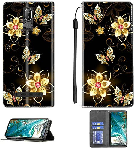 Aroepurt Cover per brondi Amico Smartphone S Nero Custodia Comaptibile con brondi Amico Smartphone S Nero Case Custodia Cover Supporto Premium in PU CPT52