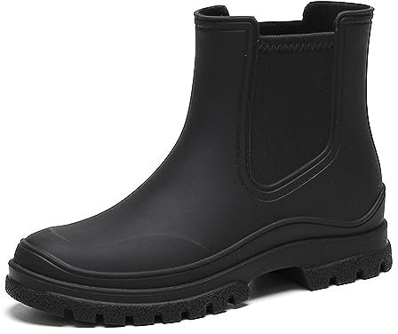 VERROL Stivaletti per Donna Stivali Chelsea Stivali Impermeabili Ragazze Stivali da Pioggia Stivali da Giardino Wellington Corti Morbido
